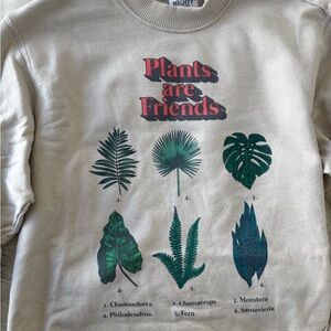omighty Cream 'Plants are Friends' Sweatshirt